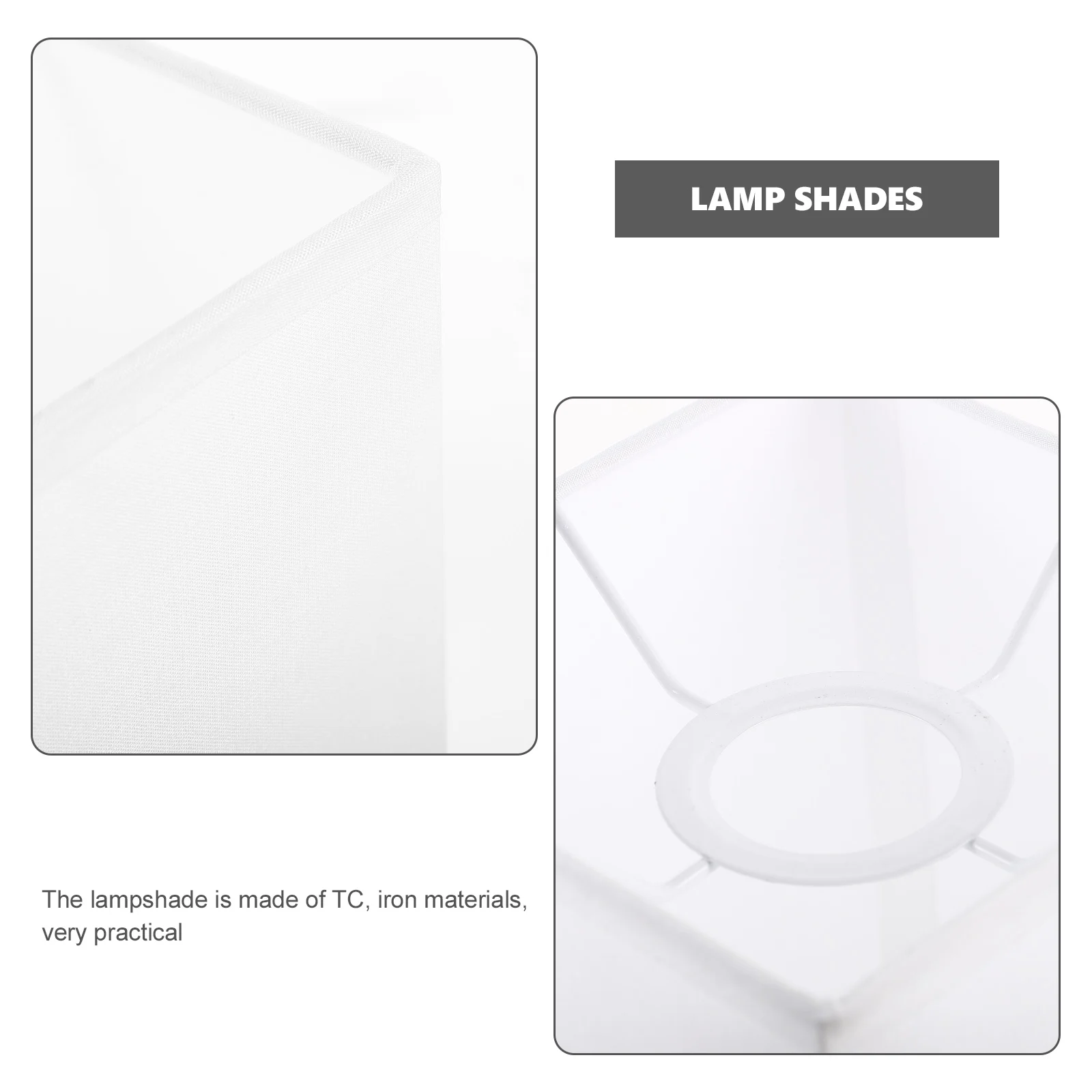 

Simple Table Lamp Shade Replacement Square Design Iron and Tc Material Soft Lighting for Home Hotel Dining Room Decor Lampshades
