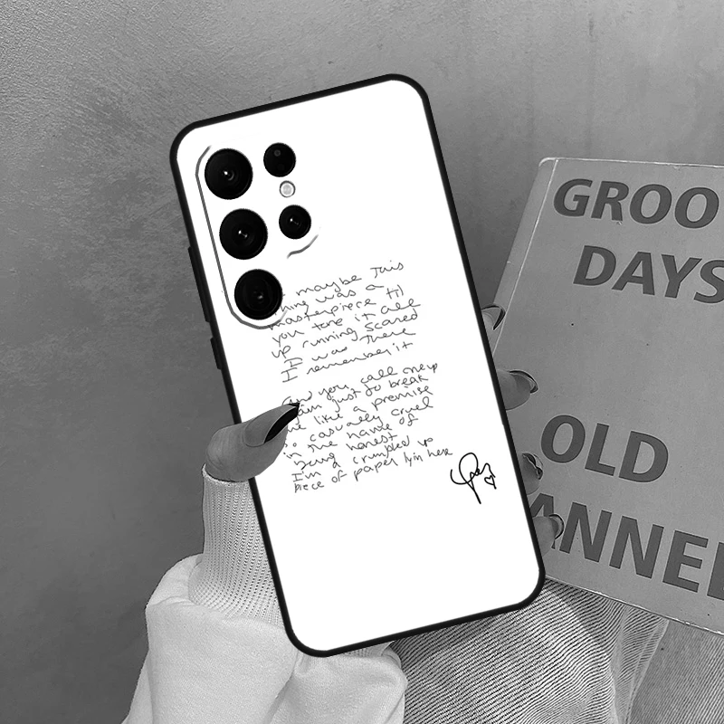 Etui z tekstem piosenki All Too Well na Samsung Galaxy S25 Ultra S20 S21 S22 S24 S23 Ultra S9 S10 Plus S25 FE Cover Coque