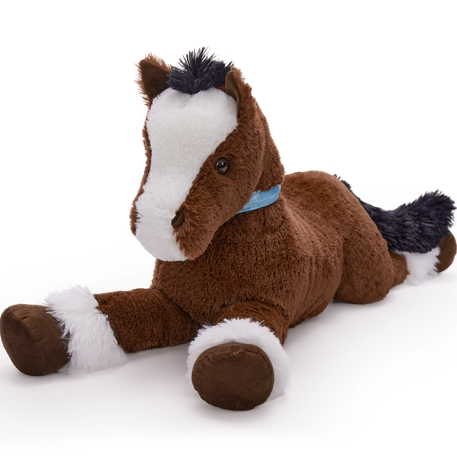 

Tezituor 35Inches Large Horse Stuffed Animal, 3 Feet Realistic Stuffed Pony Plush Toy, Hugging Soft Chocolate Horse Plush Body P