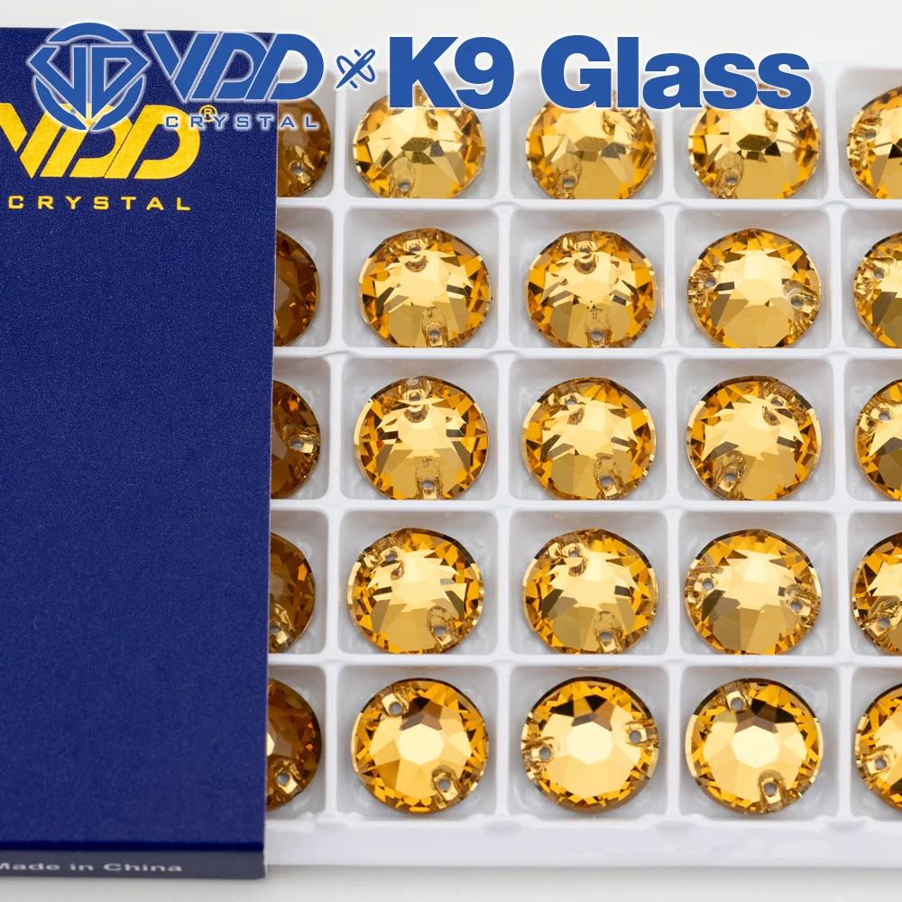 VDD S106 Lt.Co.Topaz 8 Große 8 Kleine Hochwertige K9 Glas-Applikationssteine, Kristall-Flachsteine zum Aufnähen für Kleidungsdekorationen – Detail 7