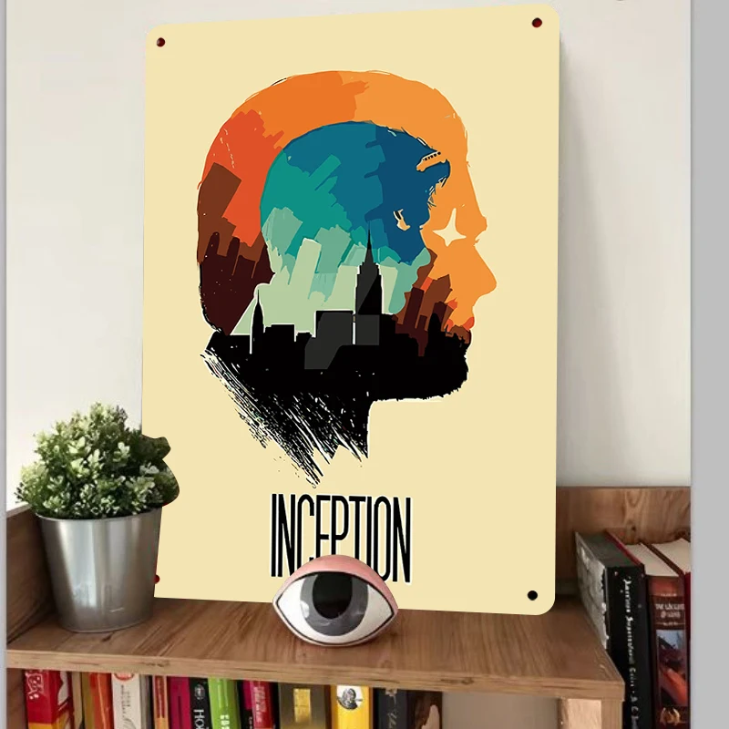 Inception Creative Silhouette Metal Wall Art Modern Home Living Room Bedroom Study Decorative Painting