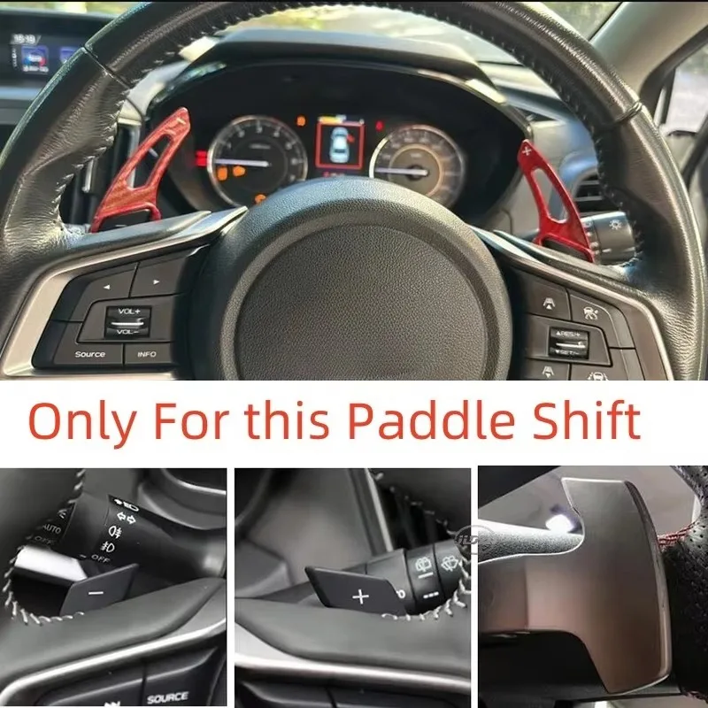 Carbon Fiber Print Shift Paddles Steering Wheel Shifter Extended For Subaru Forester Outback XV BRZ WRX Impreza Crosstrek Legacy