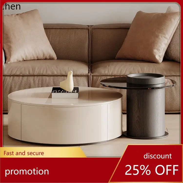 

YFY Coffee Table Set Modern Home Simple Modern Living Room Tempered Glass Side Table