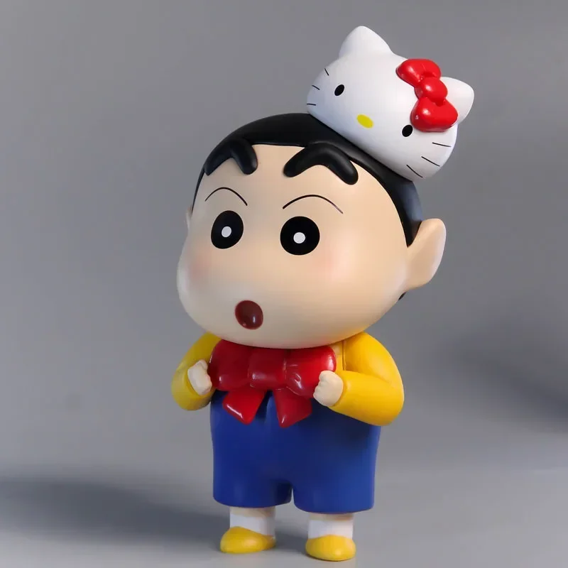 18cm Crayon Shin-chan Cos Cute Kt Xiaoxin Figure Q Version Nohara Shinnosuke Color Boxed Pvc Model Collect Ornaments Toys Gifts