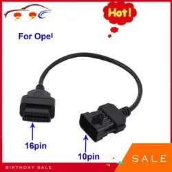 For Opel Obd1 10 Pin To Obd2 16 Pin Stecker Diagnose Adapter Obd