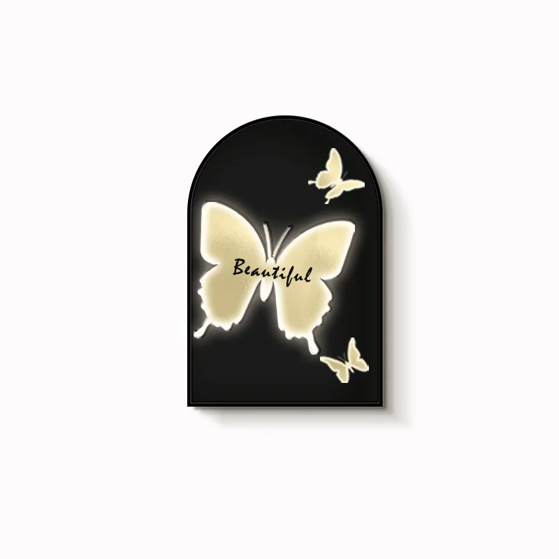 

Stereoscopic luxury Butterfly hanging painting warm feeling luminous mural