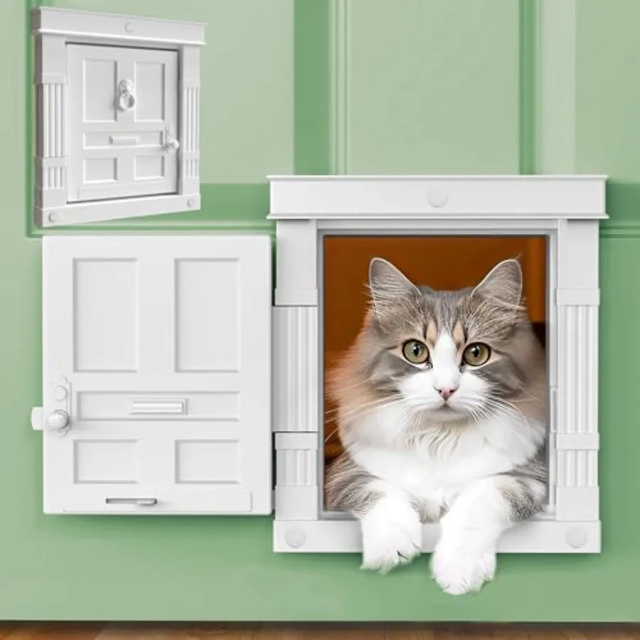 

Beacon Hill® Interior Cat Door - Durable Indoor Cat Door for Tall Cats or Dogs, No Flaps, Stylish and Easy DIY Pet Door, Spacio