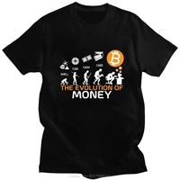 The Evolution Of Money Funny Bitcoin Japanese Tees Simple Manga Print T-shirt Summer Cotton TShirt Fashion Loose T Shirt