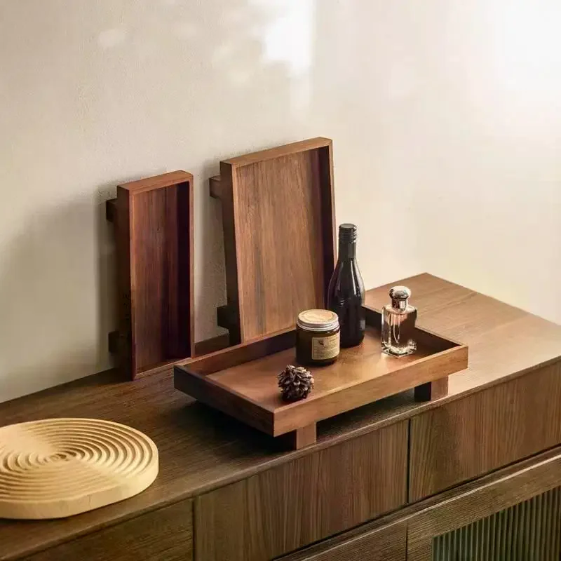 Food Like Snacks - Tableware Solid Walnut Wooden Food Tray