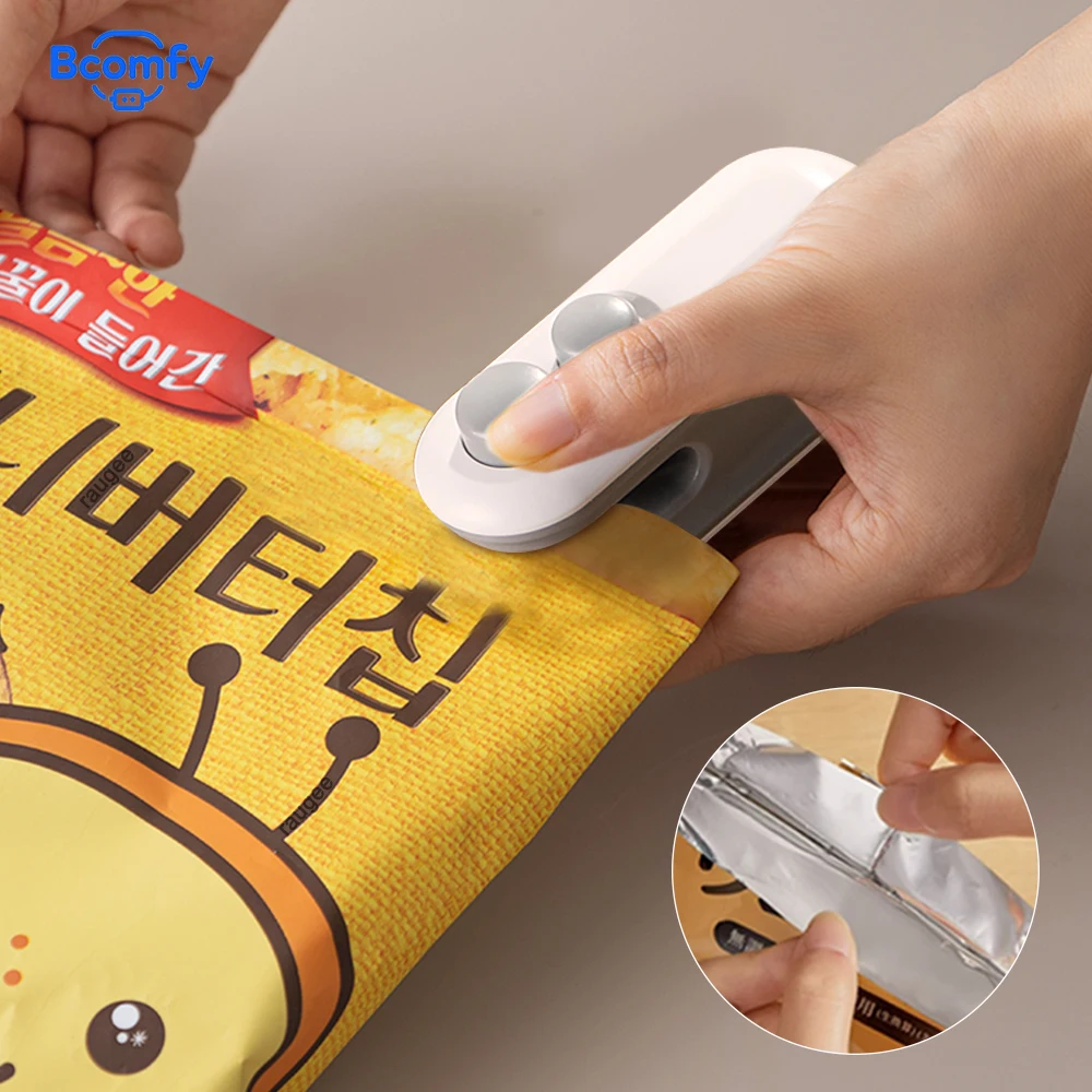 

Mini Heat Bag Sealing Machine Portable Bags Sealer Handheld Plastic Bags Sealer Rechargeable Food Packaging Bag Thermal Sealer