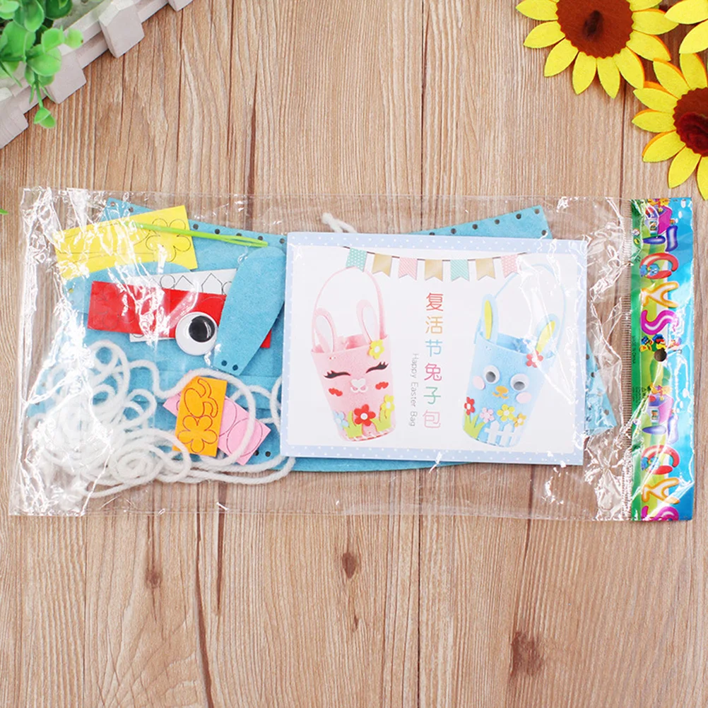 

4pcs Diy Gift Bags Party Storage Tote Easter Gift Storage Case Cute Easter Celebration Decoration