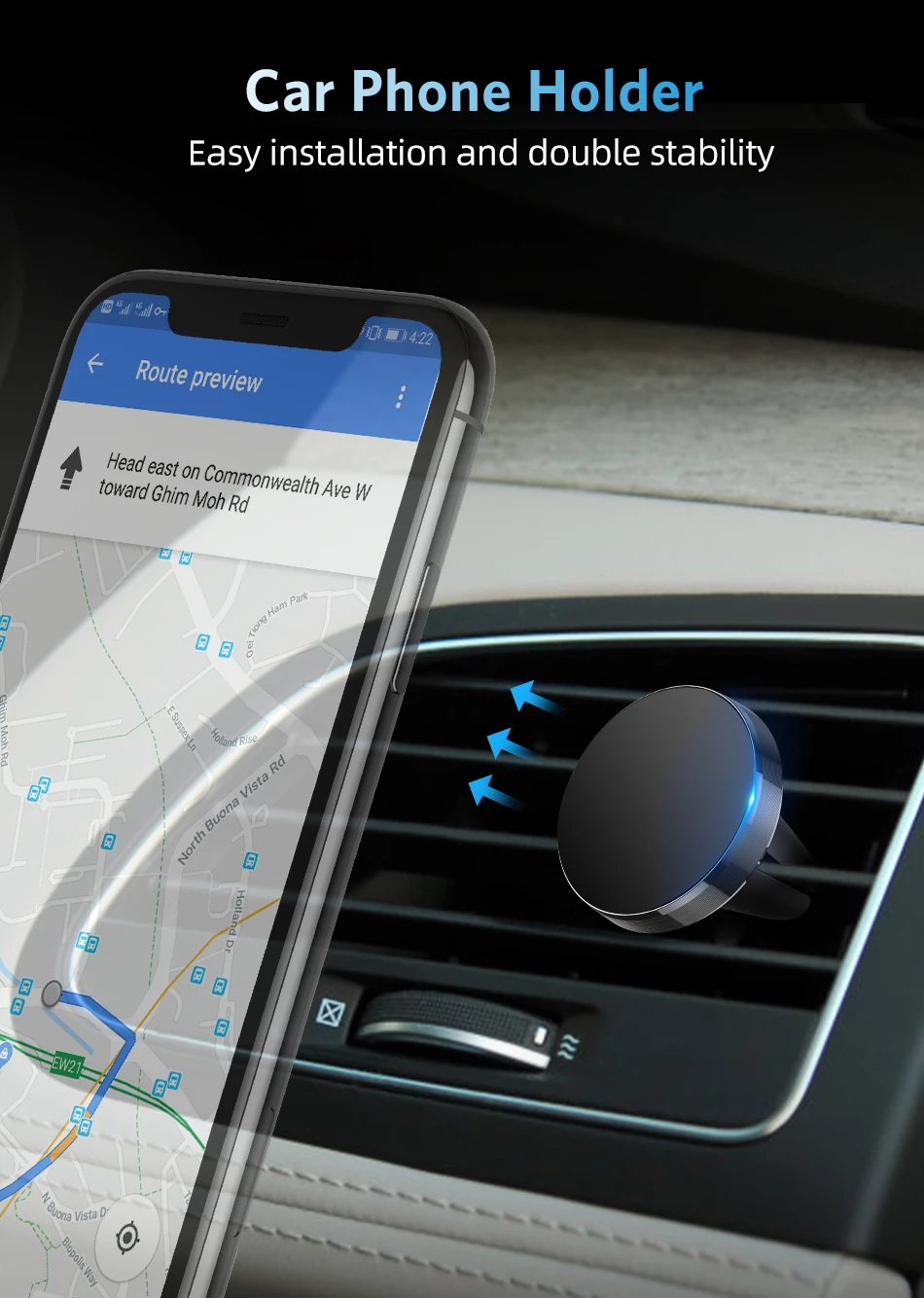 Auto Magnetische Halter Universal Air Vent Halterung Ständer Zubehör Für iPhone Samsung Xiaomi Magnet Halter Stehen im Auto Handy – Detail 7