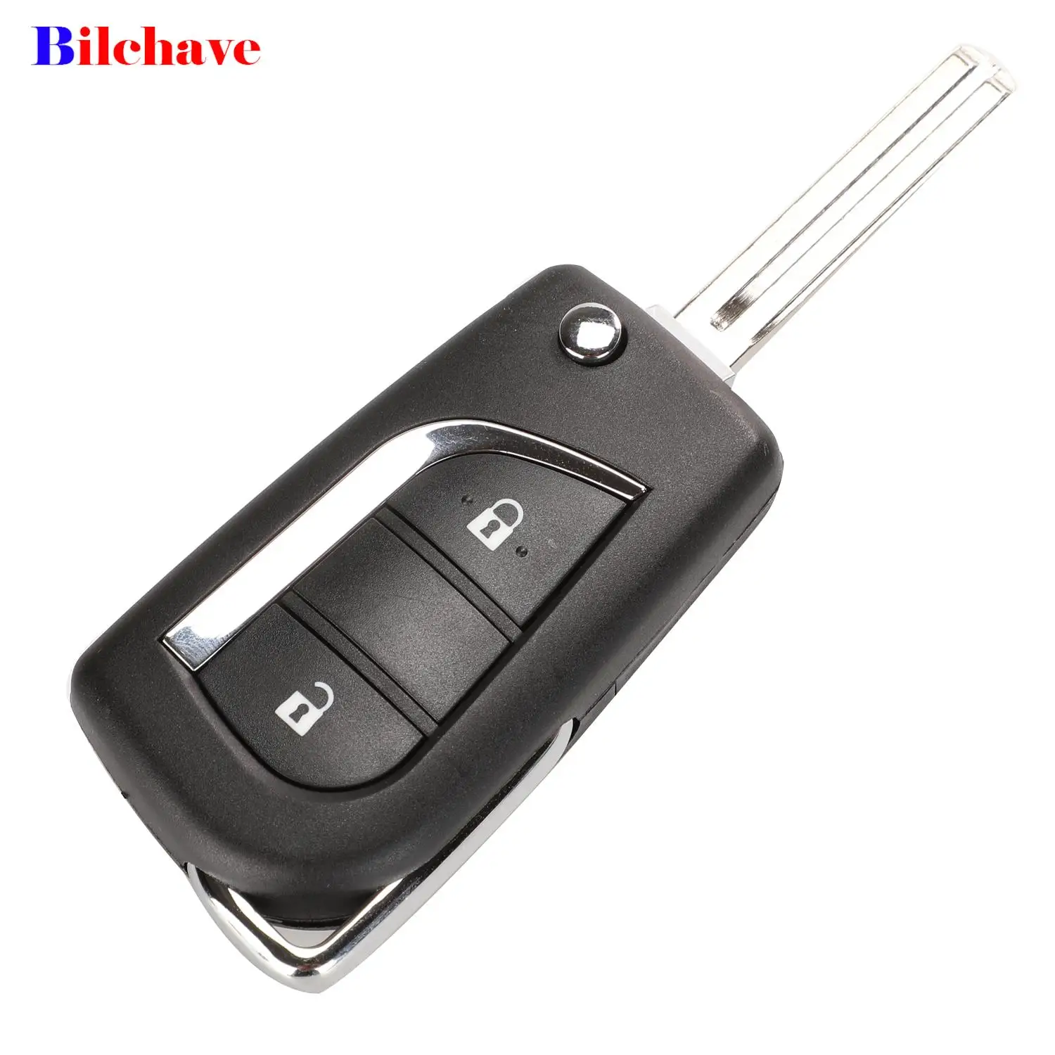 jingyuqin 2/3 Buttons Flip Remote Car Key Shell For Toyota 2014 RAV4 Levin Camry Reiz Highlander Corolla Yaris Toy43 Toy48 Blade