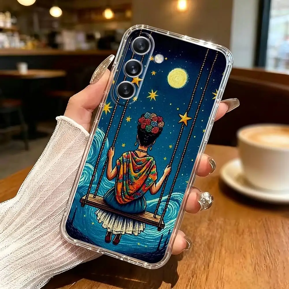 Beautiful F-Frida Kahlo Art  Phone Case For Samsung Galaxy A91,80,73,72 ,71,53,52,32 ,31,22,21s,20,Transparent Soft Case
