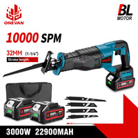 ONEVAN 3000W 10000SPM Electric Reciprocating Saw Electric Chainsaw Saber Saw Portable Cordless Power Tool For Makita 18v Battery