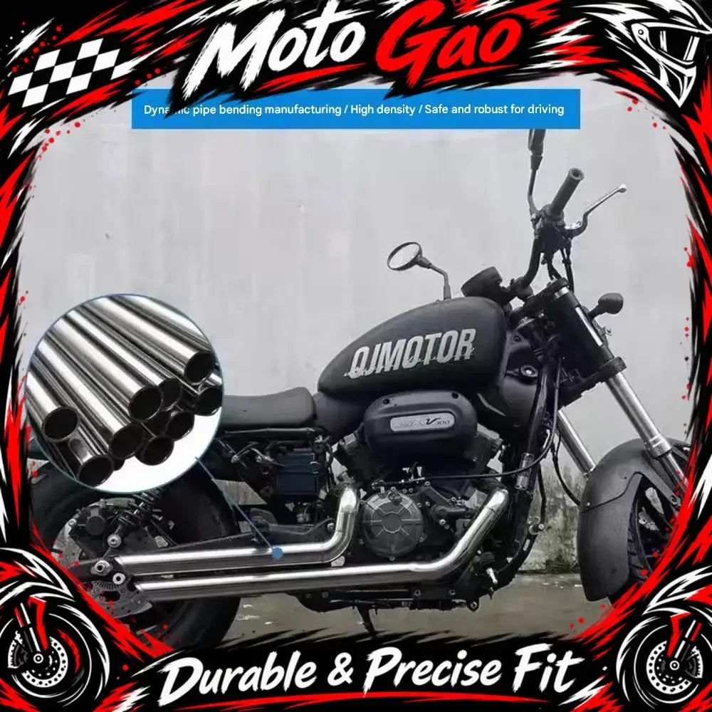 Suitable for QJMOTOTR SRV 300, SRV300S exhaust modification, and SRV350S VH dual exhaust with horseshoe sound modification.