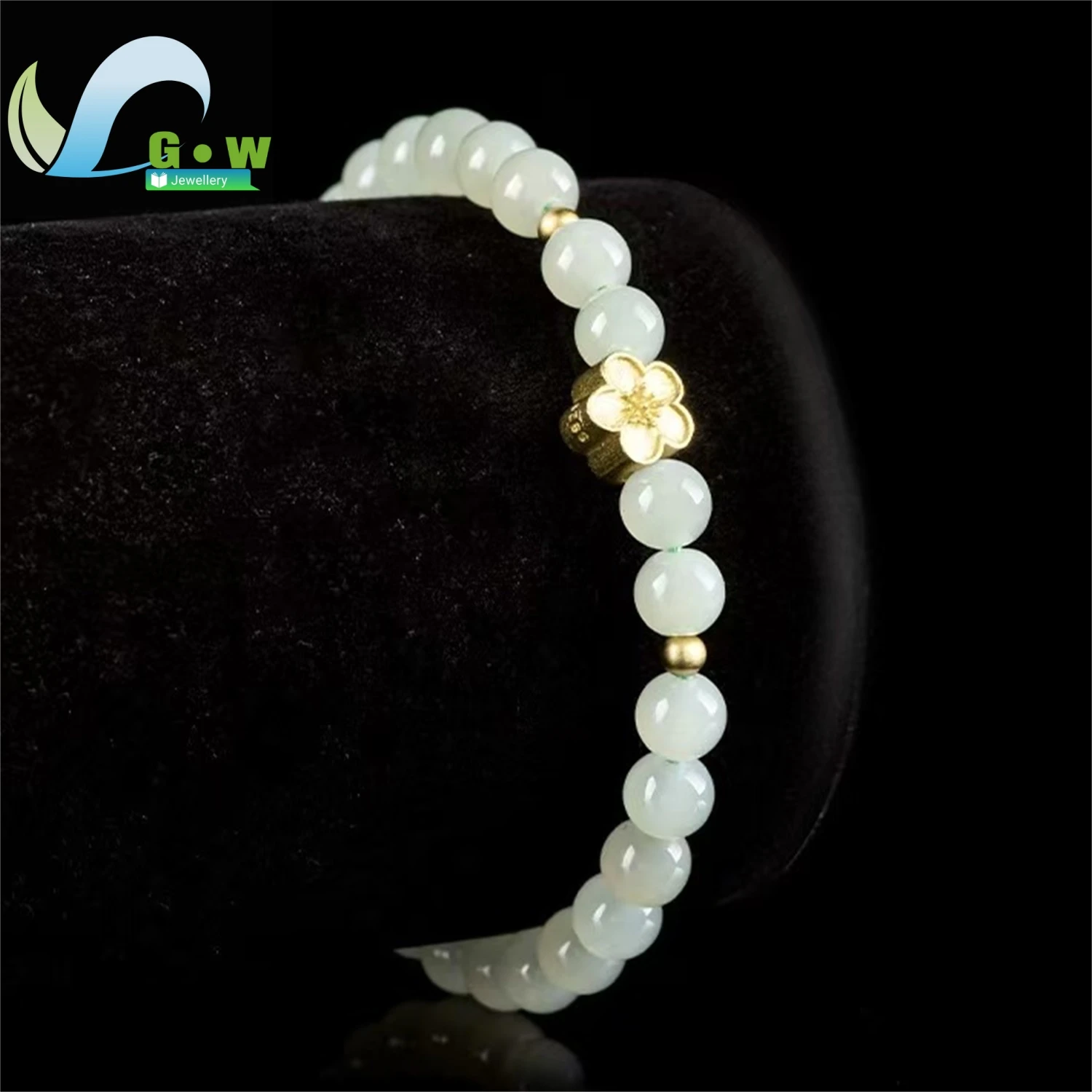 Natural Old Stock Hetian Jade Bracelet Ancient Style Beads Women's Premium Exquisite Retro Ethnic Style Jewelry Gift