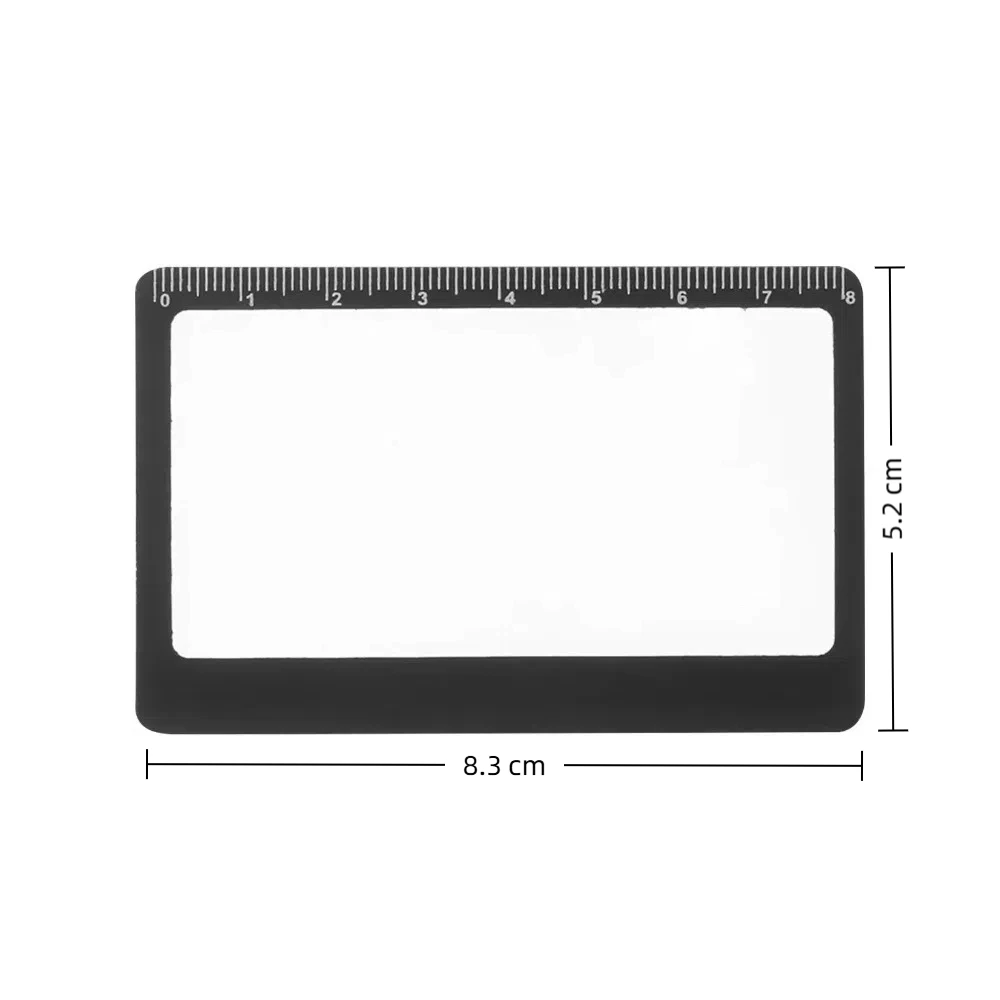 New Ultra-thin Pocket Magnifier Portable 3X Camping Fire Starter with Ruler Bookmark