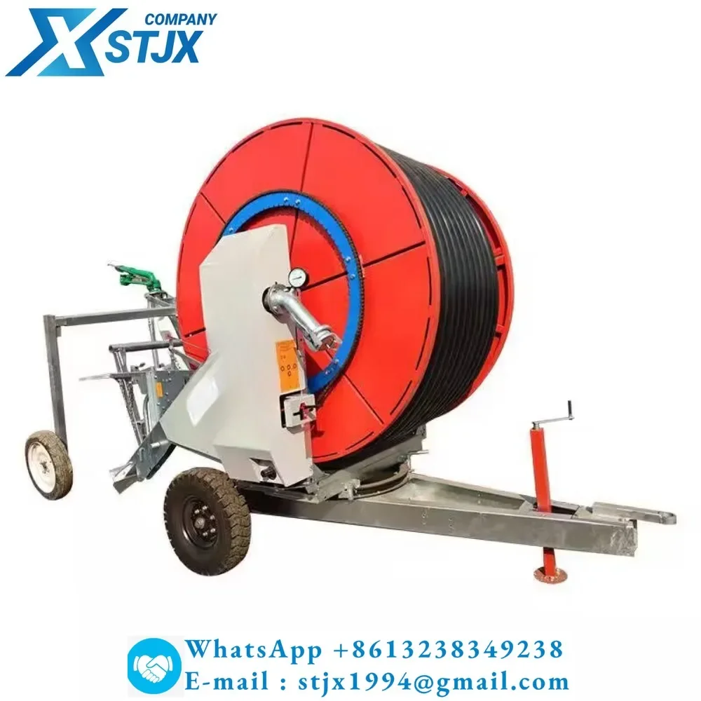 Aspersor de irrigação agrícola móvel com guincho multi bocal totalmente automático