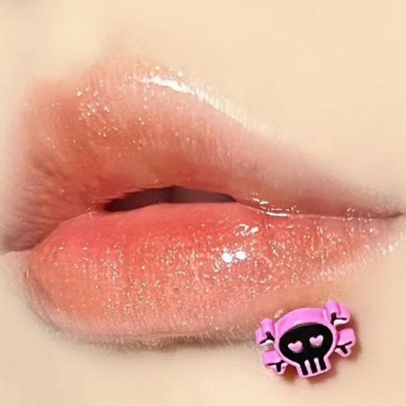 Skull Pink Black Lip Studs Labret Rings Earrings Titanium Steel Sweet and Cool Babes Lip Piercing Jewelry