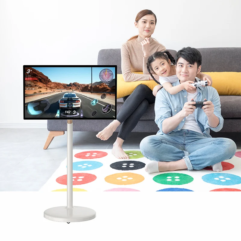21.5인치 모바일 하트 스크린 베스티 무선 프로젝션 스크린 엔터테인먼트 라이브 터치 모바일 TV 피트니스 스마트 대형 스크린