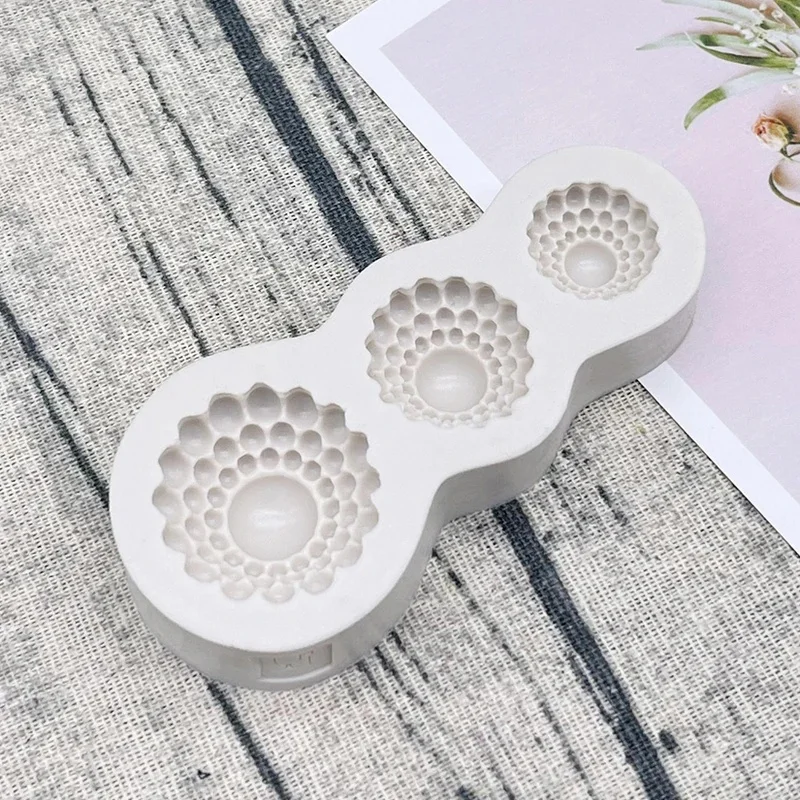 3pcs Christmas Ball Topper & Pearl Necklace Silicone Mold, DIY Resin Candle Plaster Mold for Christmas Decor Gifts