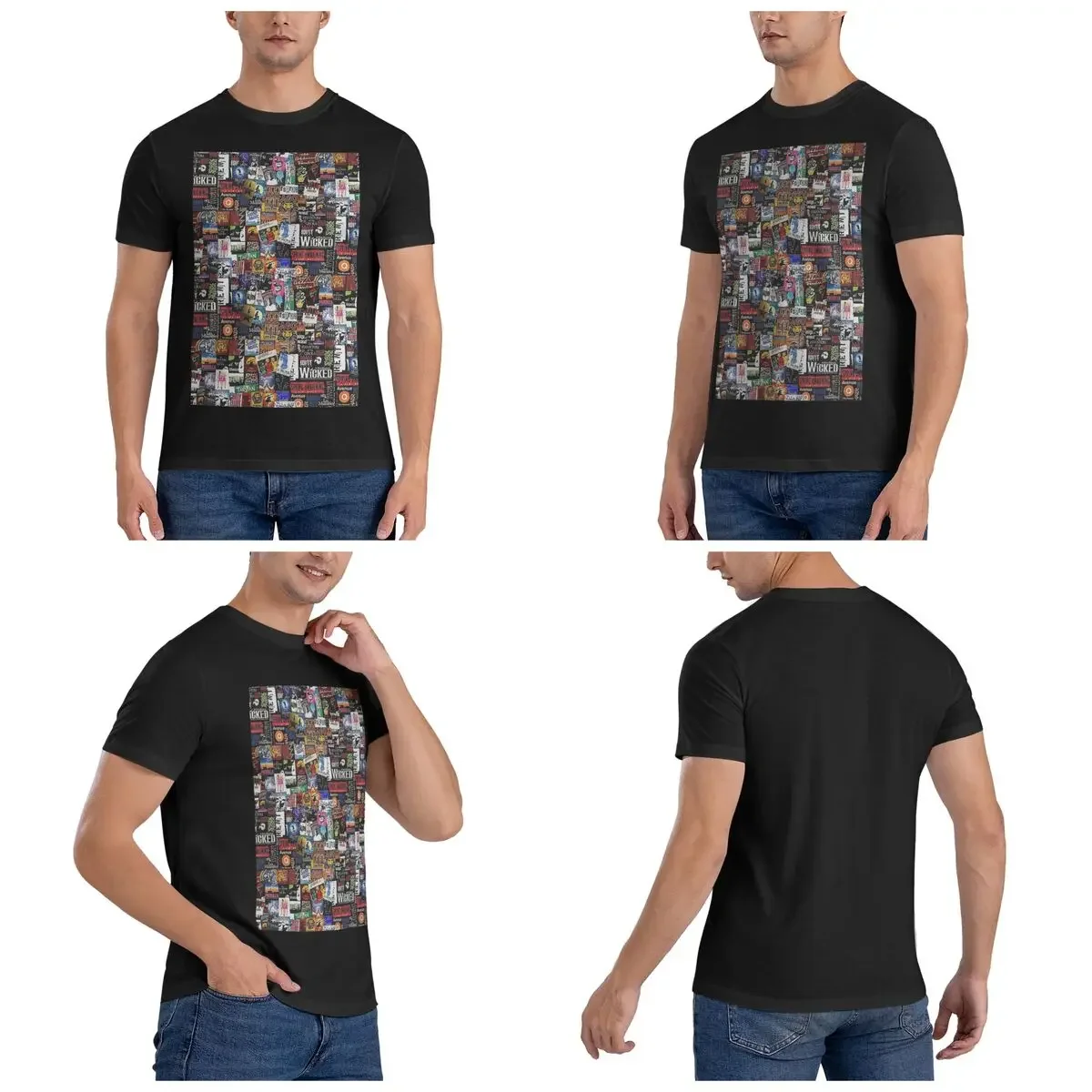 100% Cotton Collage II Musical T-Shirt Men's Funny Oversized T Shirt Men O-Neck Summer Shirts Tops S-6XL