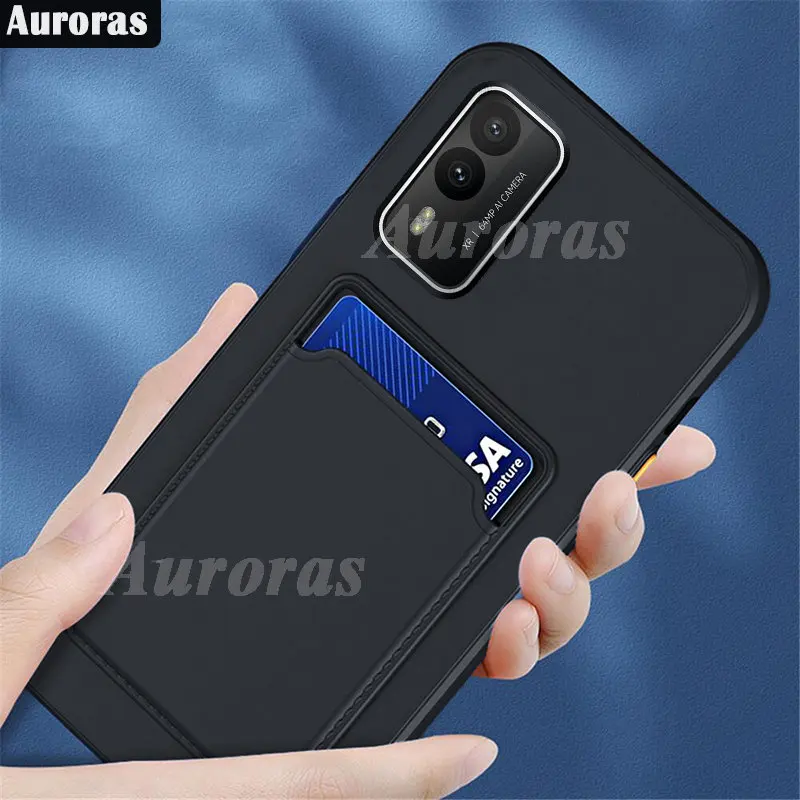 Auroras For Nokia XR21 Case Deluxe Wallet Card Pocket Shockproof Soft Silicone Shell For Nokia XR21 Back Cover