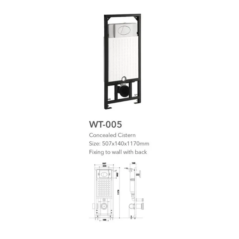 WT-005R Attractive Design Flushing Pool Hidden Tank Flushing Board