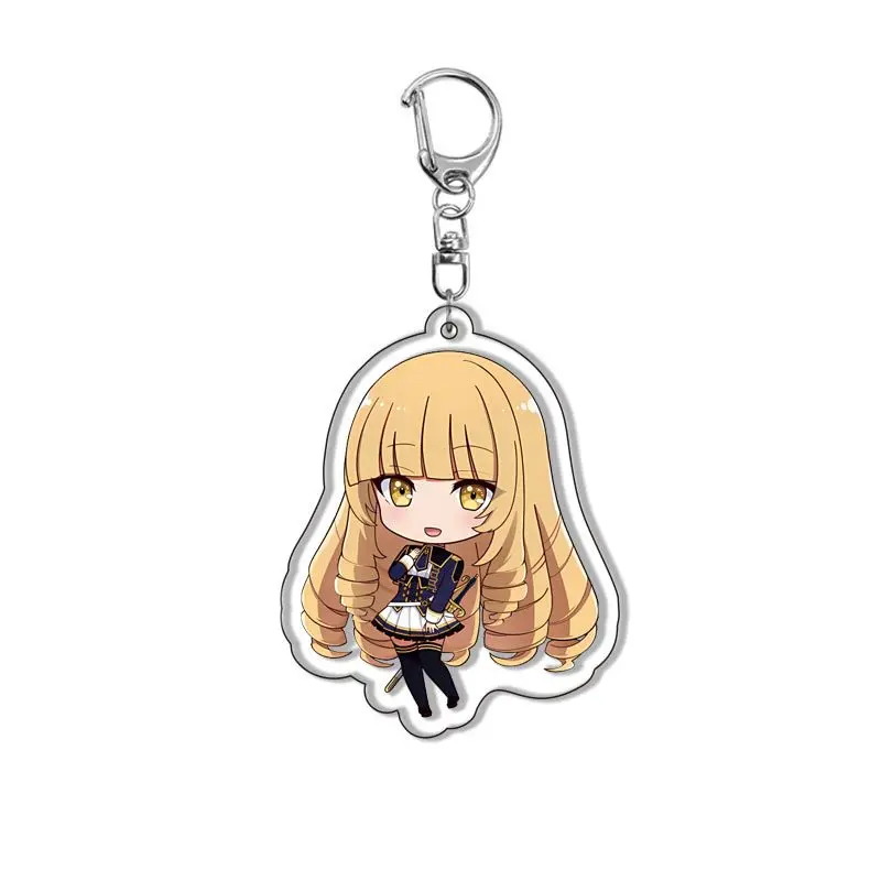 Anime The Eminence In Shadow Keychain Cute Figure Cid Kageno Alpha Beta Gamma Delta Pendant KeyRing Bag Accessories Jewelry Gift