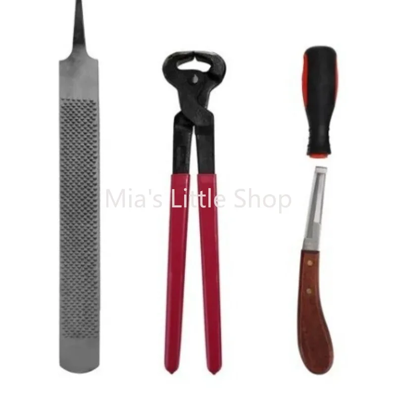 14 Inch 3Pcs Hoof Trimming Tool Set Hoof Cutter File Knife Horse Hoof Trimmer Farrier Tool