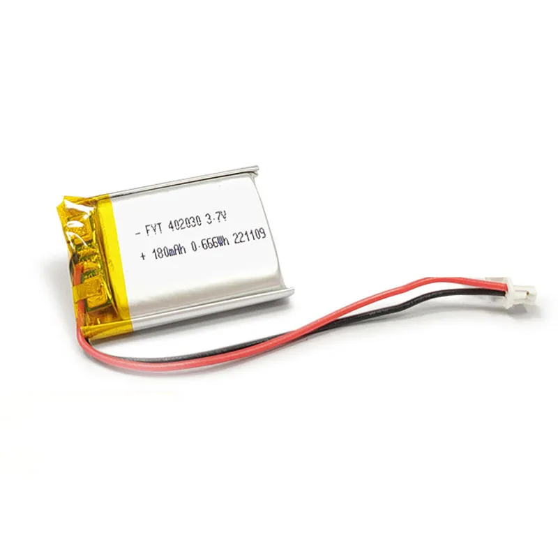 2/5/10/20 Pcs 3.7V 180mAh 402030 Lithium Polymer Ion Battery 2.0mm JST Connector