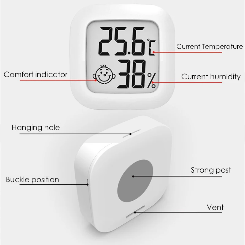 XIAOMI YOUPIN Mini Thermometer Indoor Digital LCD Temperature Sensor Humidity Meter Thermometer Room Hygrometer Weather Station