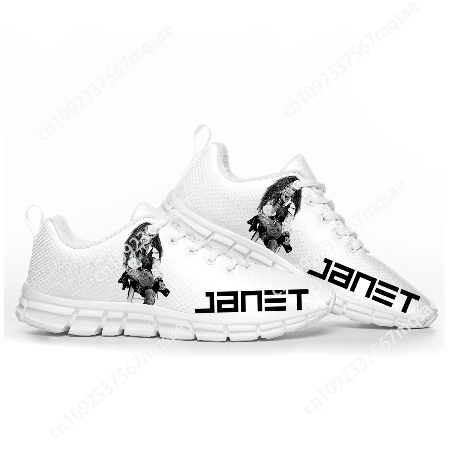 Janet Jackson Singer Pop Sports Shoes Mens Womens Teenager Kids Children Sneakers Casual Custom High Quality Couple Shoes White