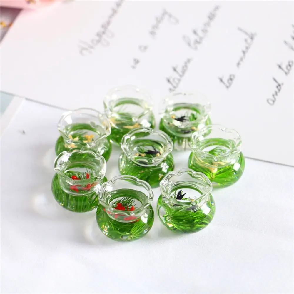 

Mini Mini Fish Tank Artificial Glass Miniature Glass Goldfish Jar Cute Clear Miniature Dollhouse Decor Dollhouse