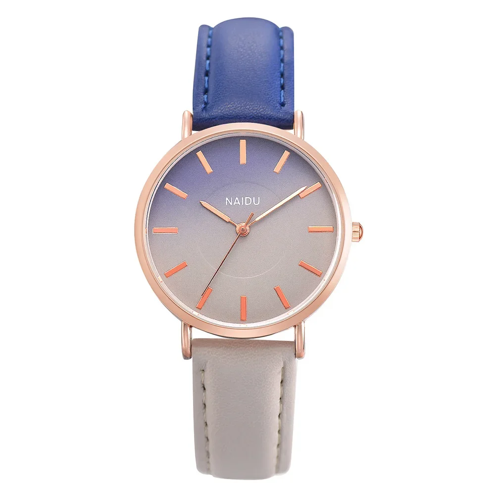 New Fashion Women Watches Luxury Candy Color Gradient Ladies Quartz Watch Exquisite Watch Scale Elegant Wrist Watch Female Clock