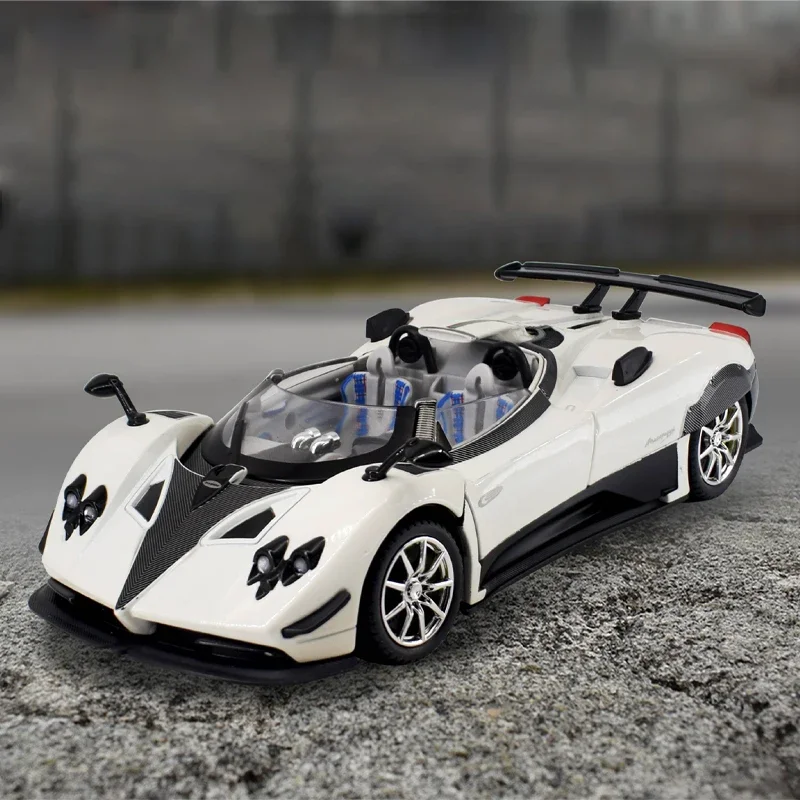 1:24 Pagani Zonda HP Barchetta V12 Limited Convertible Edition Supercar Alloy Metal Diecast Car Model Sound & Light Collectibles