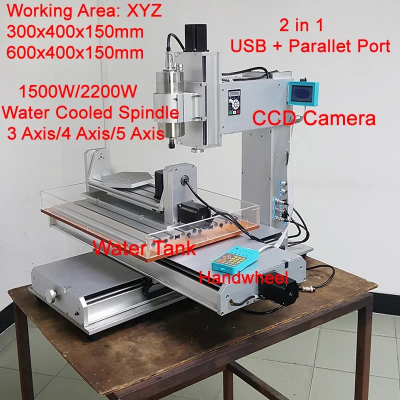 CNC Router 5 Axis 2200W Metal Engraving Machine CNC 6040 USB Port 3040 Pillar Type Wood Aluminum Copper Milling Machine