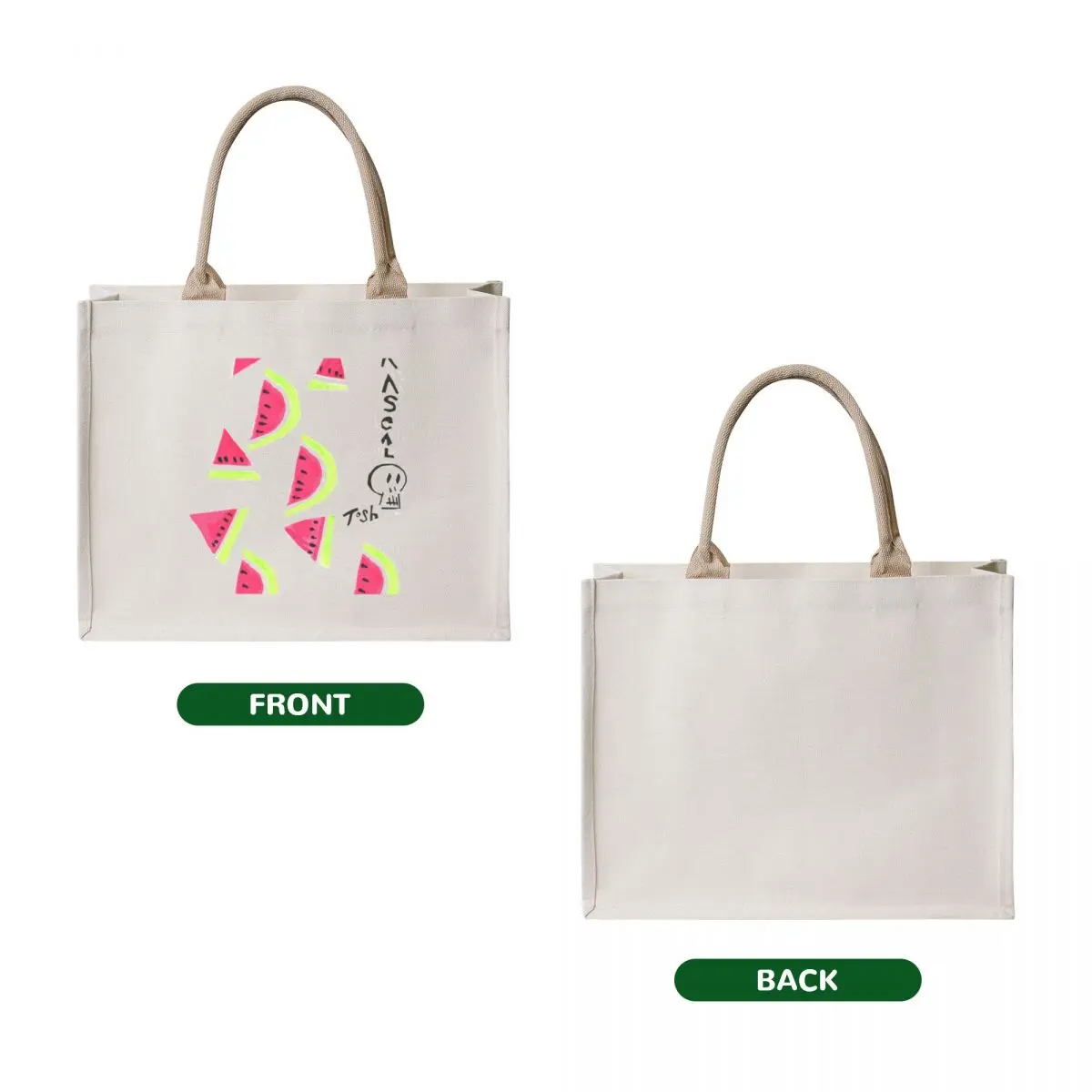 Rascal Watermellon Tote Bag shopping bags foldable Women's bag bag for beach tote screen