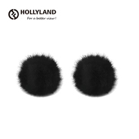 Hollyland 2pcs Furry Windshield Rabbit Fur for Lavalier Microphone Lark 150 M1