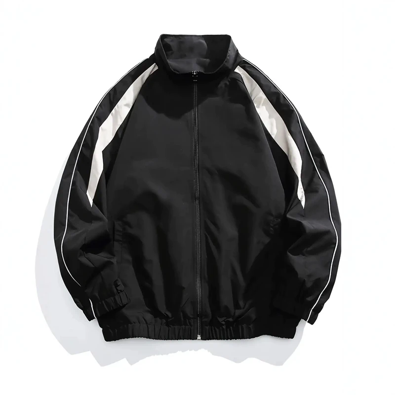 

Spring Men's Bomber Jacket Men Reflective strip Anorak Zipper Coat Fashion Man Loose Sports Breathable Baseball Uniform Coats