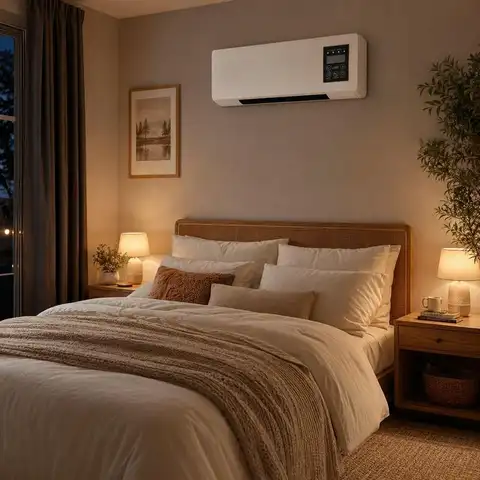 Wall Mounted Electric Heater Versatile Energy Saving PTC Ceramic Heating Space Heater Fan Air Conditioner with Timer for Bedroom
