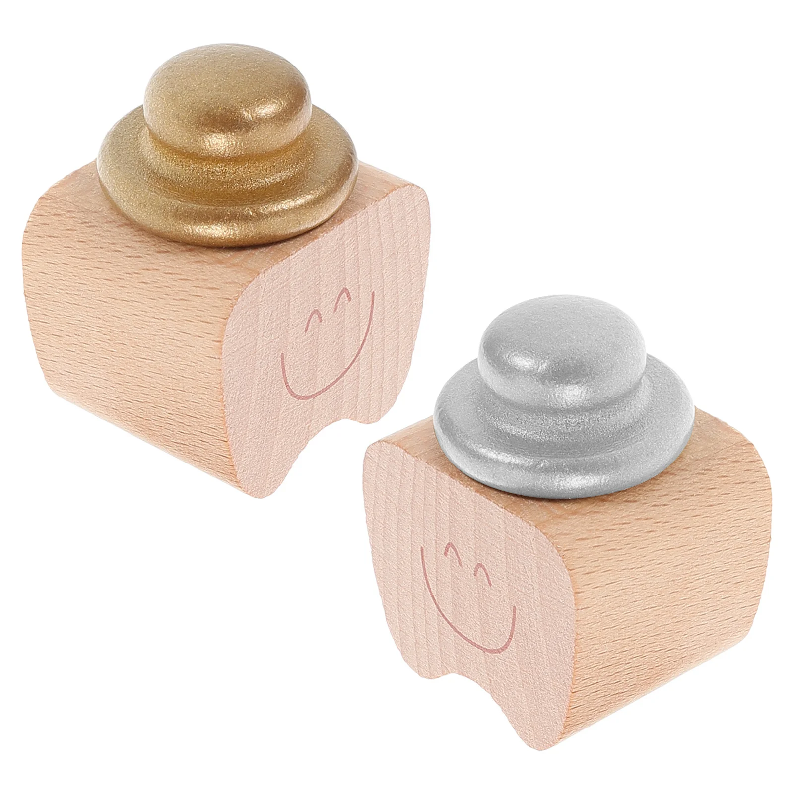 

2 pcs Baby Teeth Box Wooden Cute Design Teeth Storage Organizer For Kids Childhood Memory Keepsake Newborn Gift Souvenir