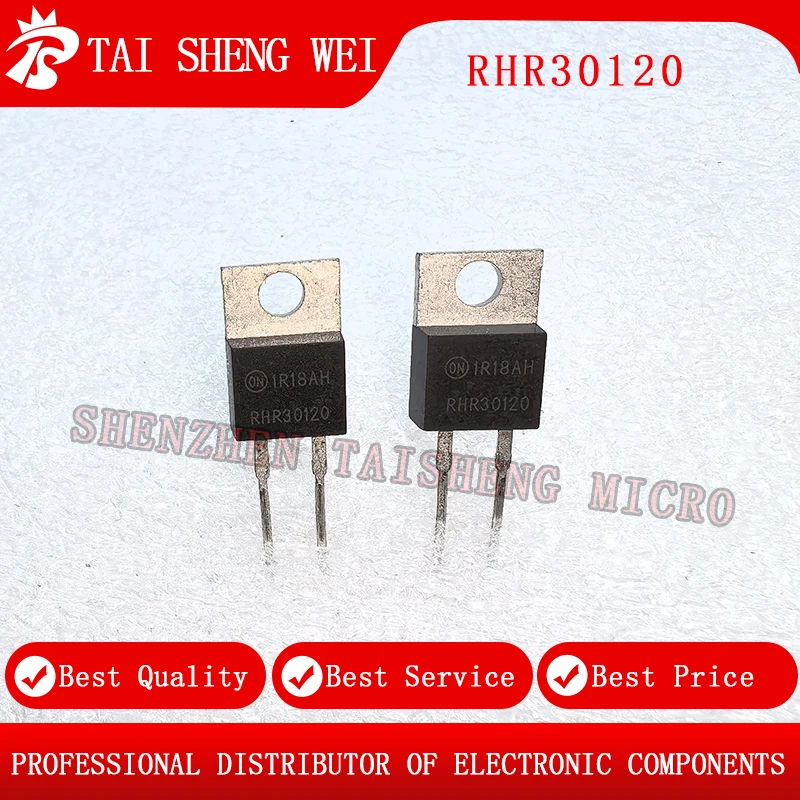 10pcs, new RHR30120 fast recovery rectifier diode 30A 1200V RHRP30120