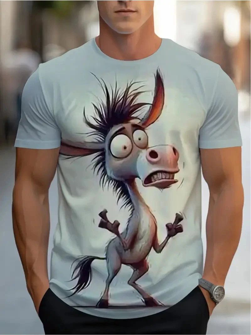 

2025 New Donkey Graphic 3D Printed T Shirts Men Women Fashion Casual Novelty T-shirt Kid Street Short Sleeve Funny Kids T Shirt