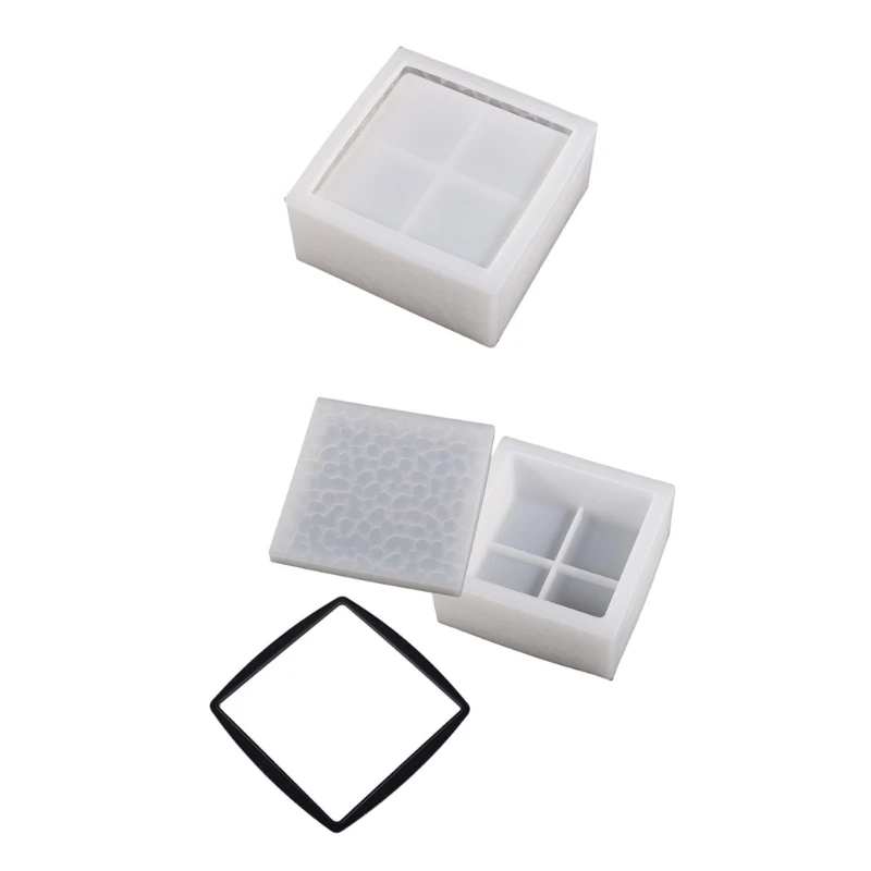 

Jar Resin Mold Diamonds Silicone Storage Box Mould for Epoxy Casting Home Decor N58F