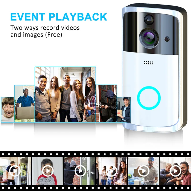 M7 Wireless Video Intercom Doorbell Home Smart Wifi Mobile Phone Remote Monitoring Video Doorbell