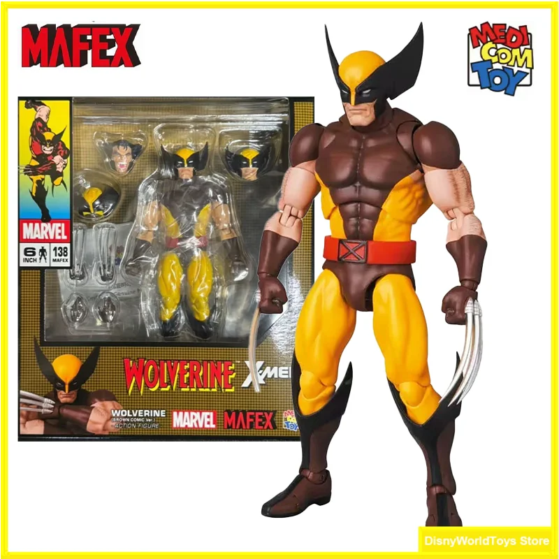 

100% Original MAFEX 138 Mafex No.138 Wolverine Brown Comic Ver Xmen Reprint In Stock Anime Action Collection Figures Model Toys