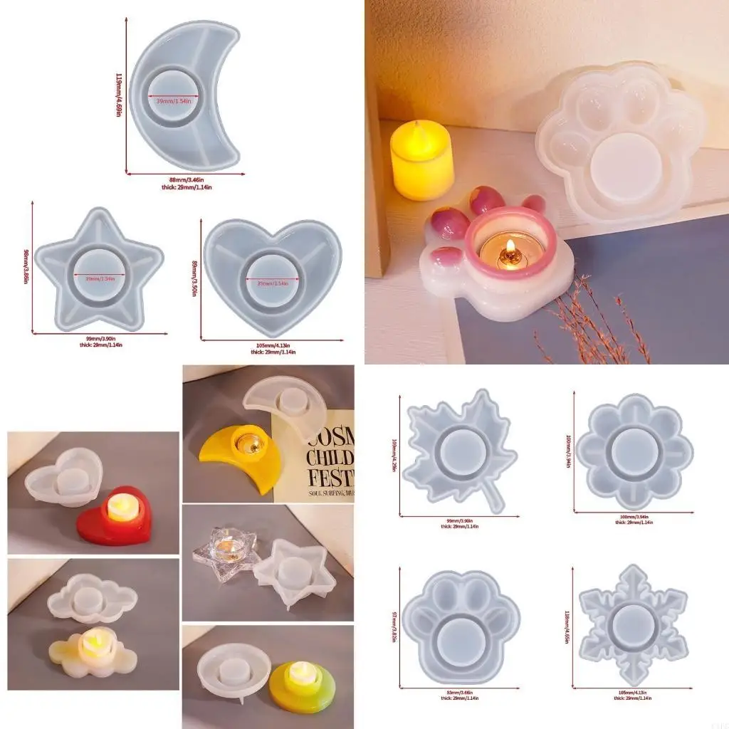 

Set of 9 Silicone Molds for DIY Making Plaster Crafts Epoxy Resin Mould