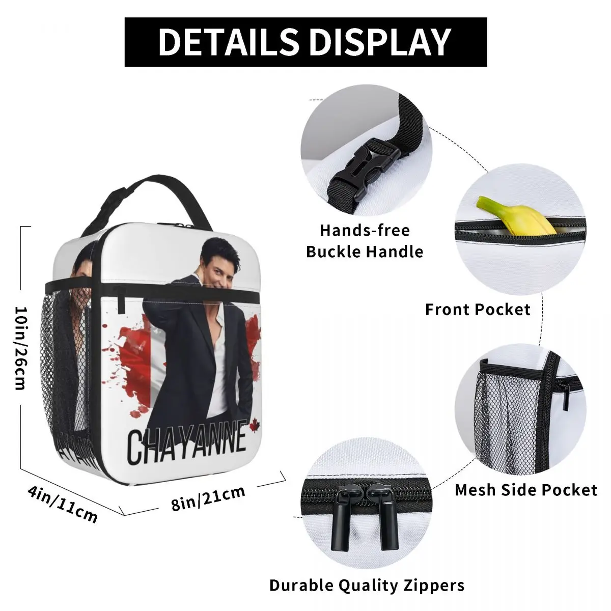 Chayanne Puerto Rican Latin Pop Singer Thermal Insulated Lunch Bags Portable Food Container Bags Cooler Thermal Lunch Boxes